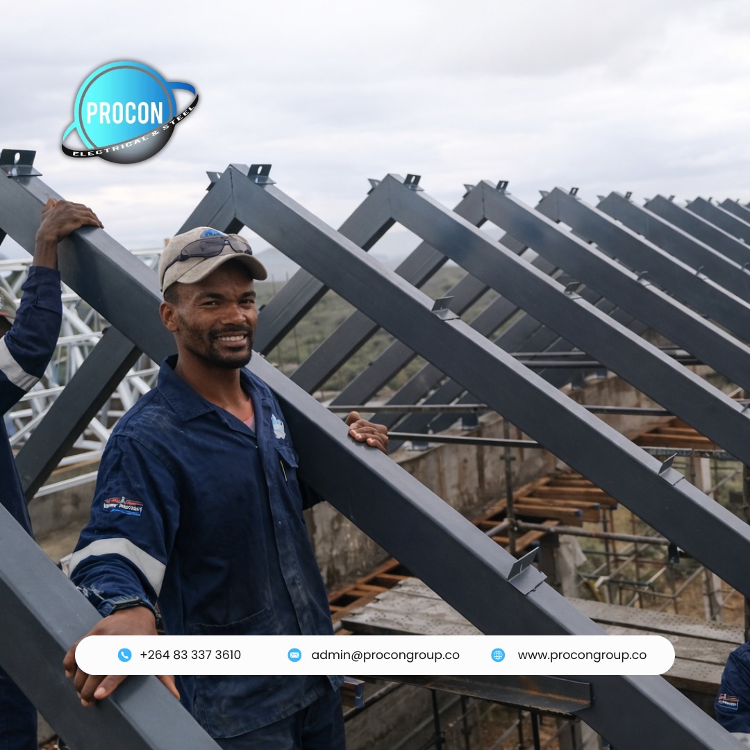Steel roof trusses installation