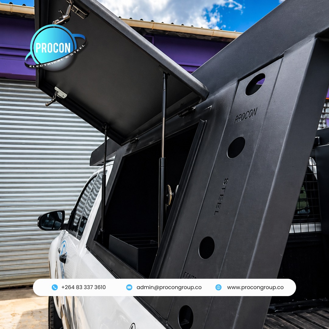 Procon Steel branded bakkie canopy